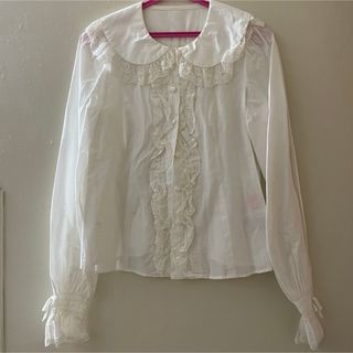アンジェリックプリティ 長袖 半袖 リバーシブル 綿レース ブラウス