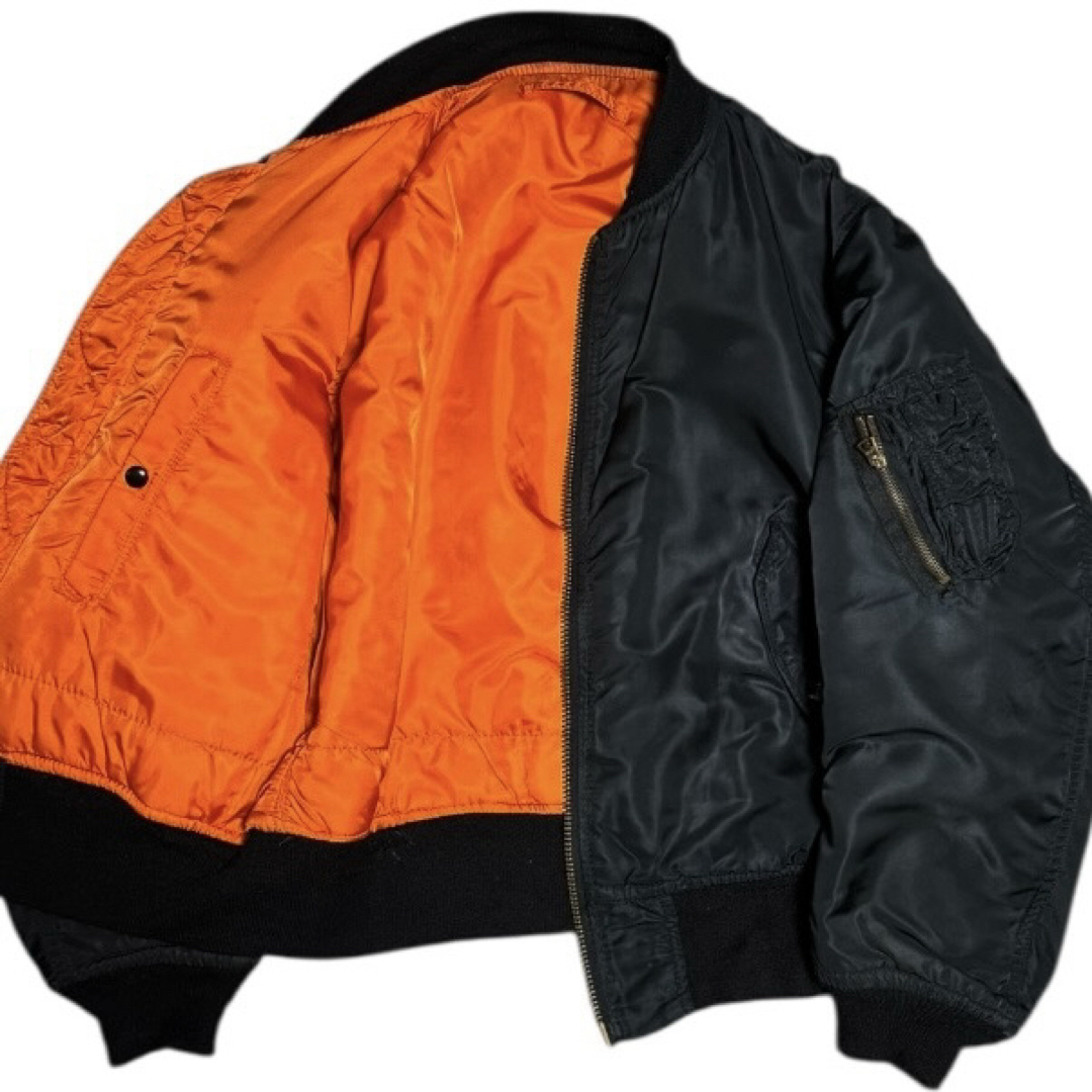 ALPHA INDUSTRIES - ALPHA 80s USA製 ビンテージ 旧タグ MA-1 ブラック