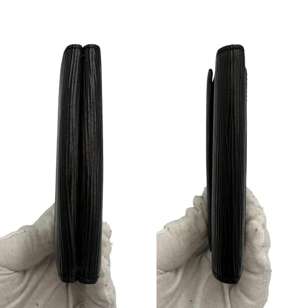 LOUIS VUITTON - 【極美品】ルイヴィトン Wホック財布 エピ ブラック 3