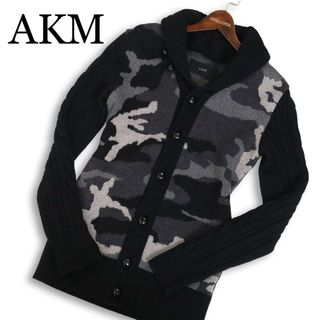 AKM - AKM コットンニットカーディガン カモフラ 迷彩 Mサイズの通販