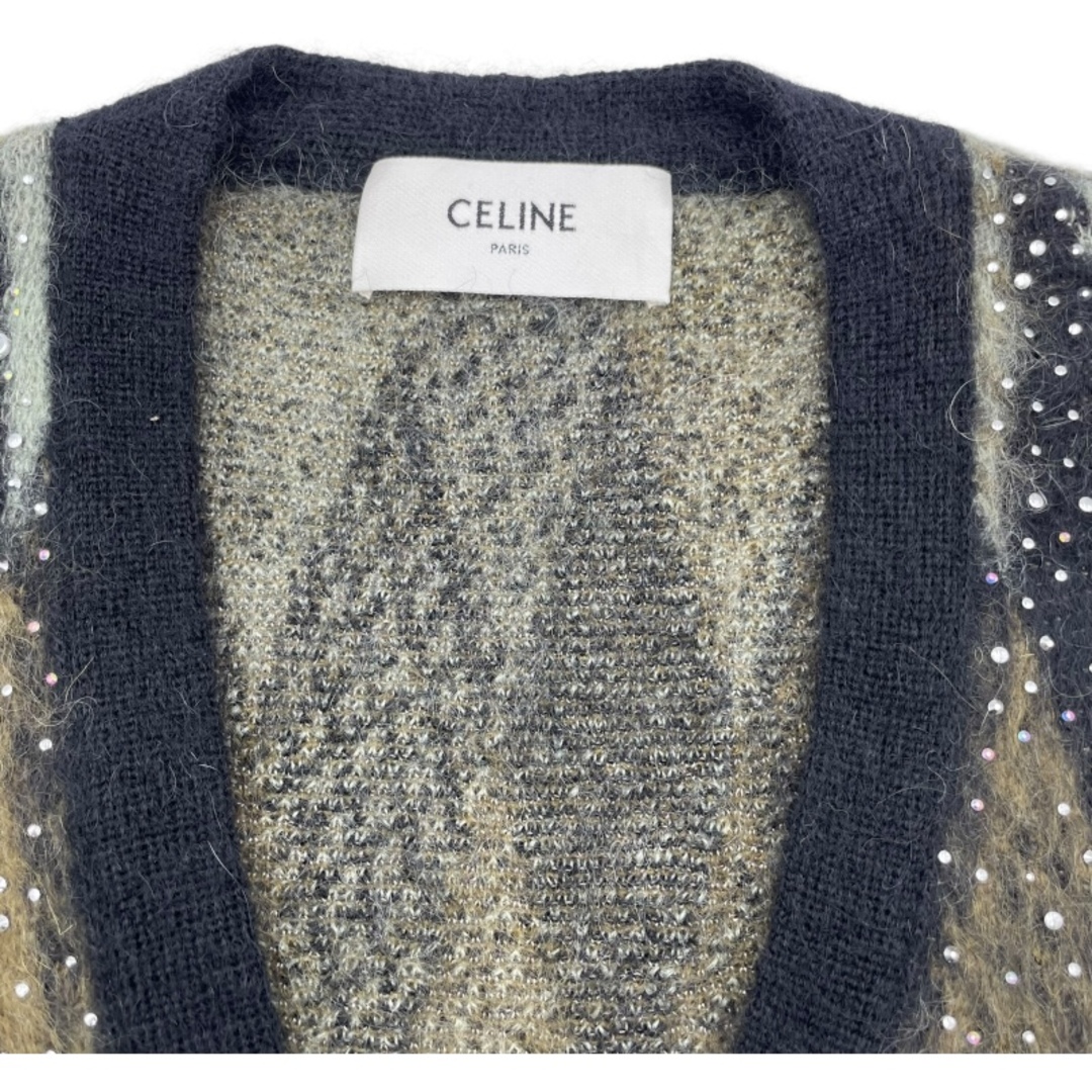 CELINE - セリーヌ CELINE ラインストーン装飾モヘアニット