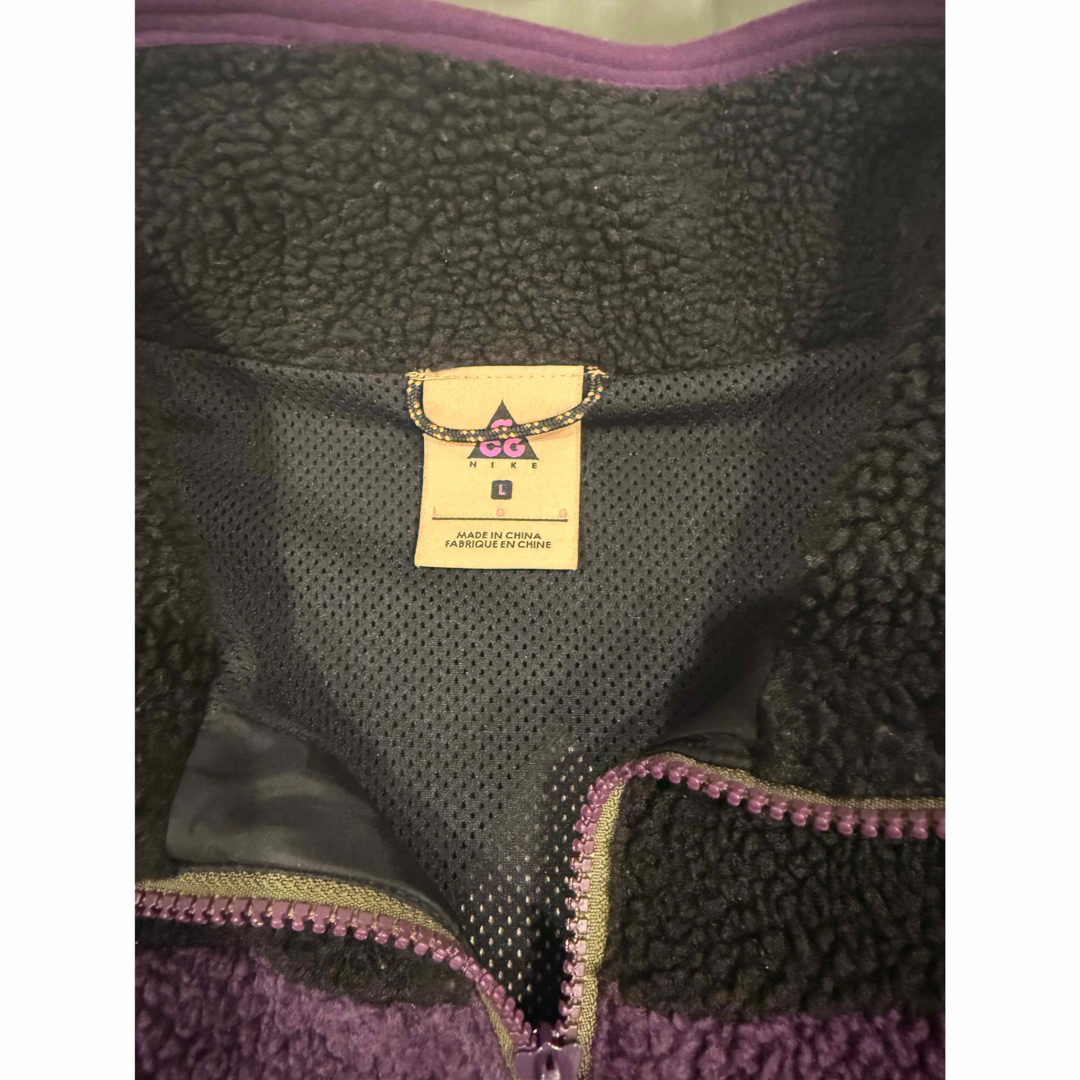 NIKE - 【希少配色】NIKE ACG フリースベスト 黒×紫×緑 L相当 90s