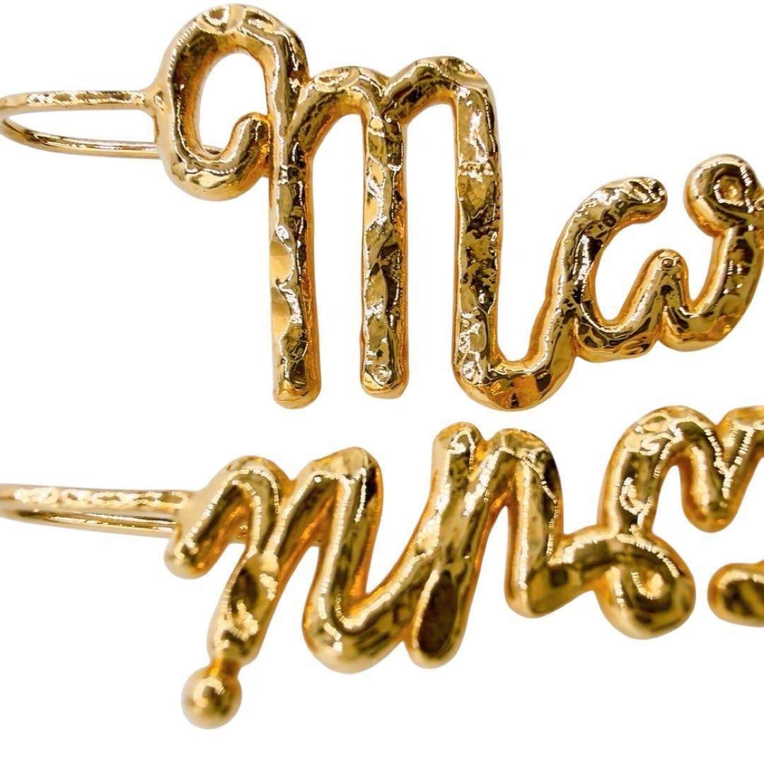 希少/未使用級】マルニ⭐︎ロゴ ピアス 両耳 ゴールド系 フック 純正