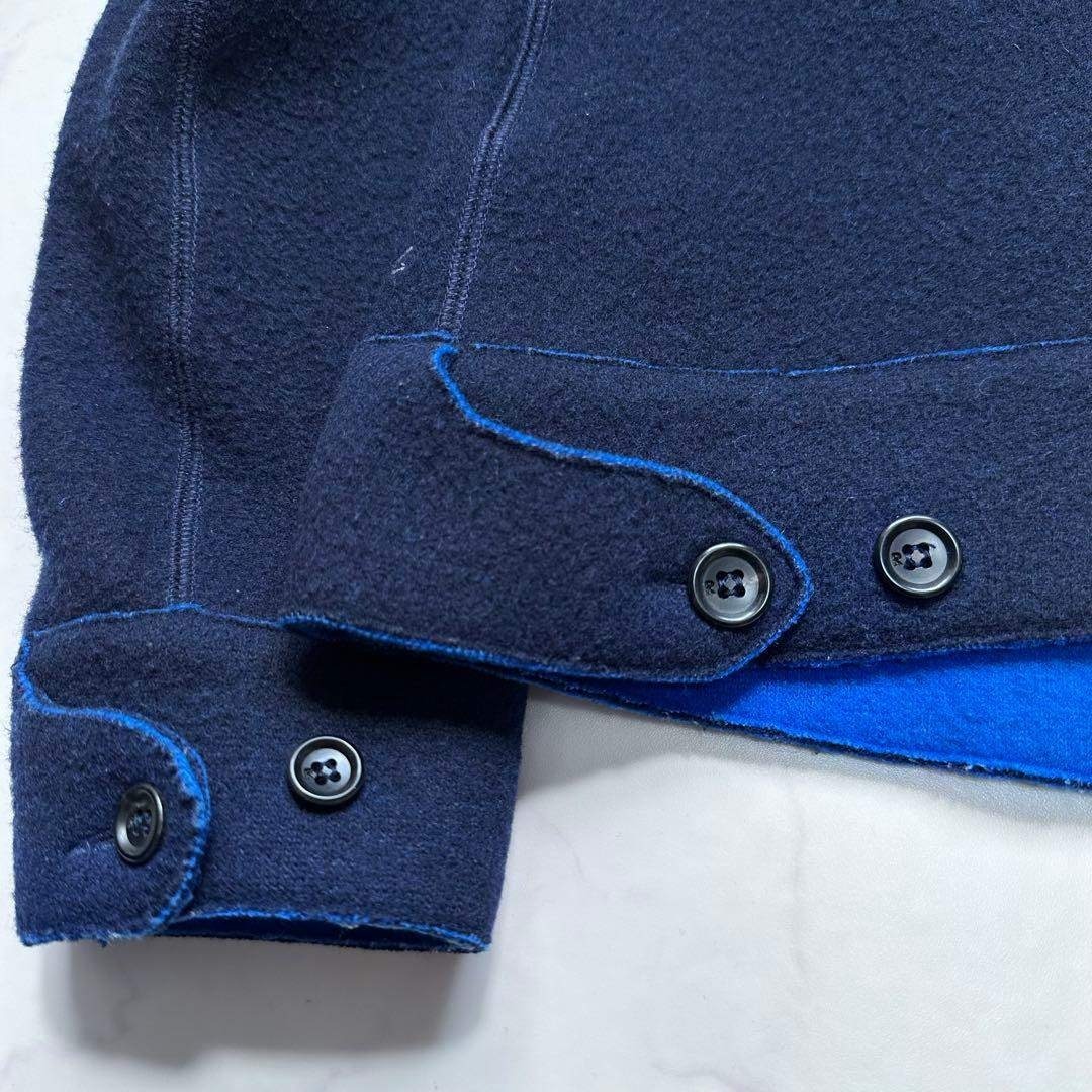 現行タグ✨45R 縮絨ウールジャケット ダブルジップアップブルゾン 秋冬