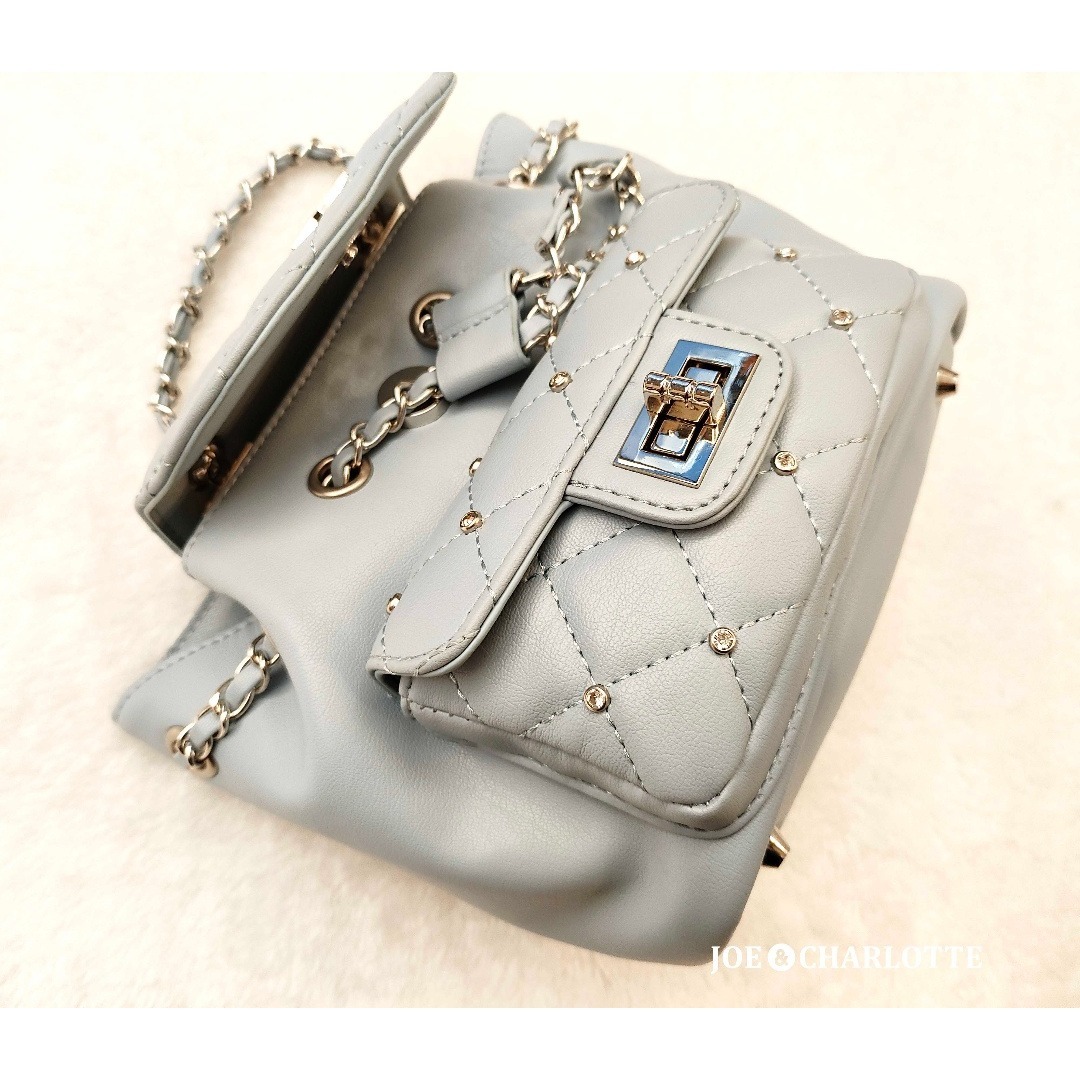 Darich♡キルティングビジューミニリュック♡サックス ダーリッチ