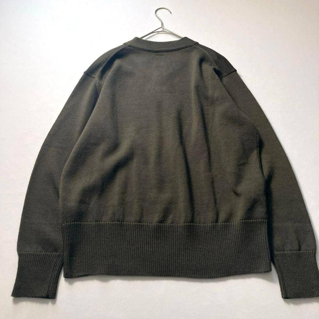 美品】バトナー× SHIPS 別注 ウール100% カーキ ニット 2 L相当