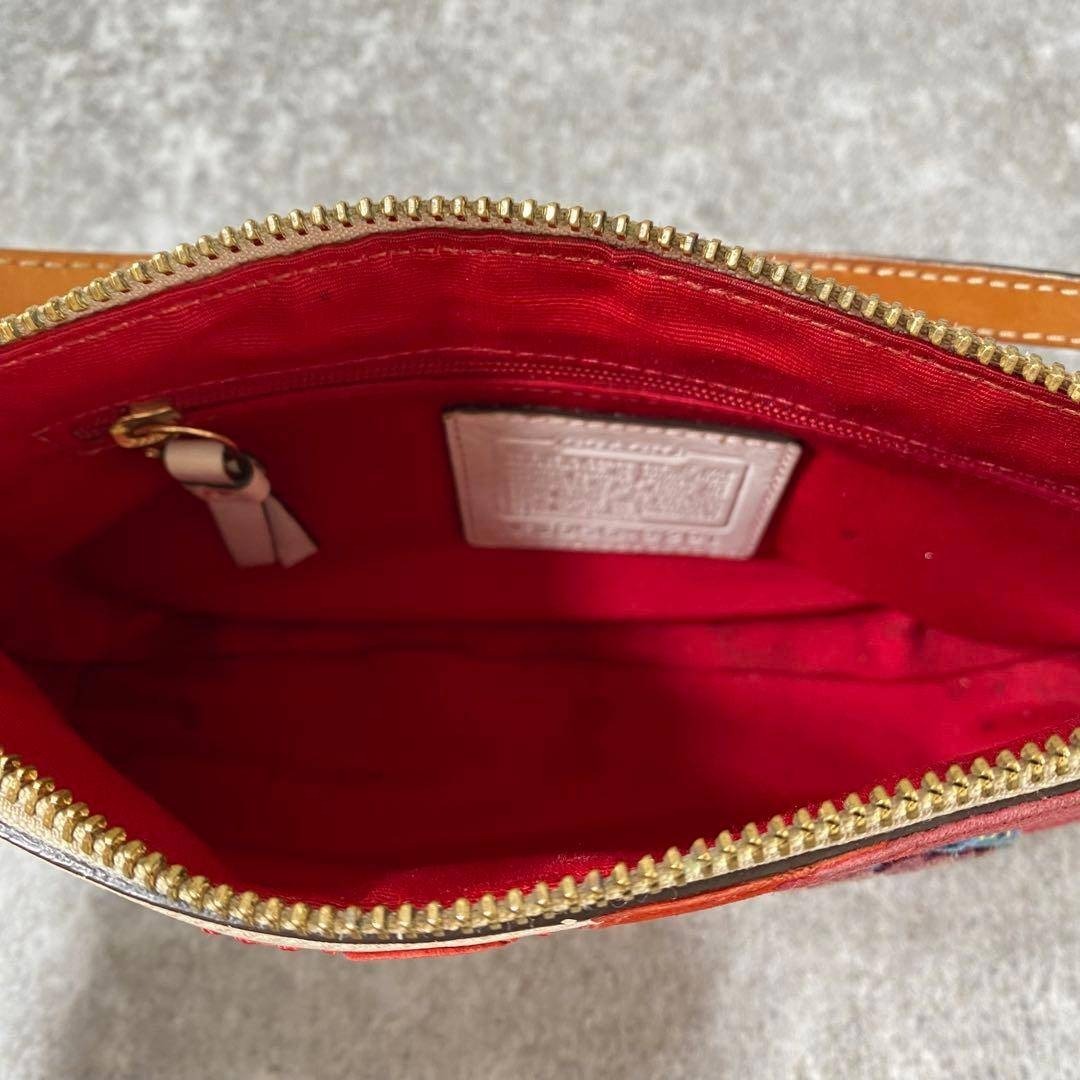 COACH - COACH コーチ フラワーモチーフ 刺繍 ハンドバッグ