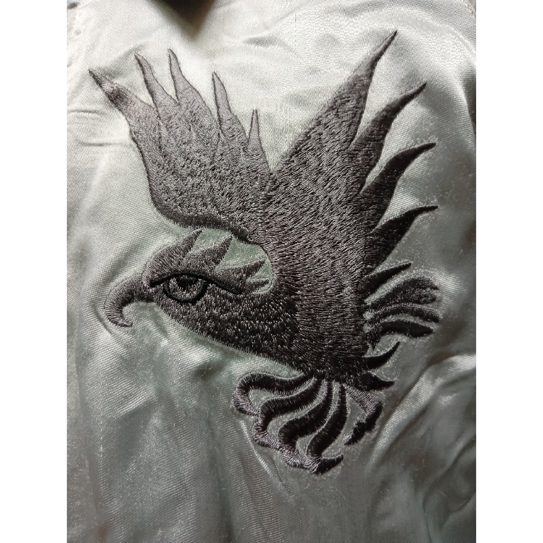 VINTAGE - ヴィンテージ 別珍 リバーシブルスカジャン 沖縄地図 鷲刺繍