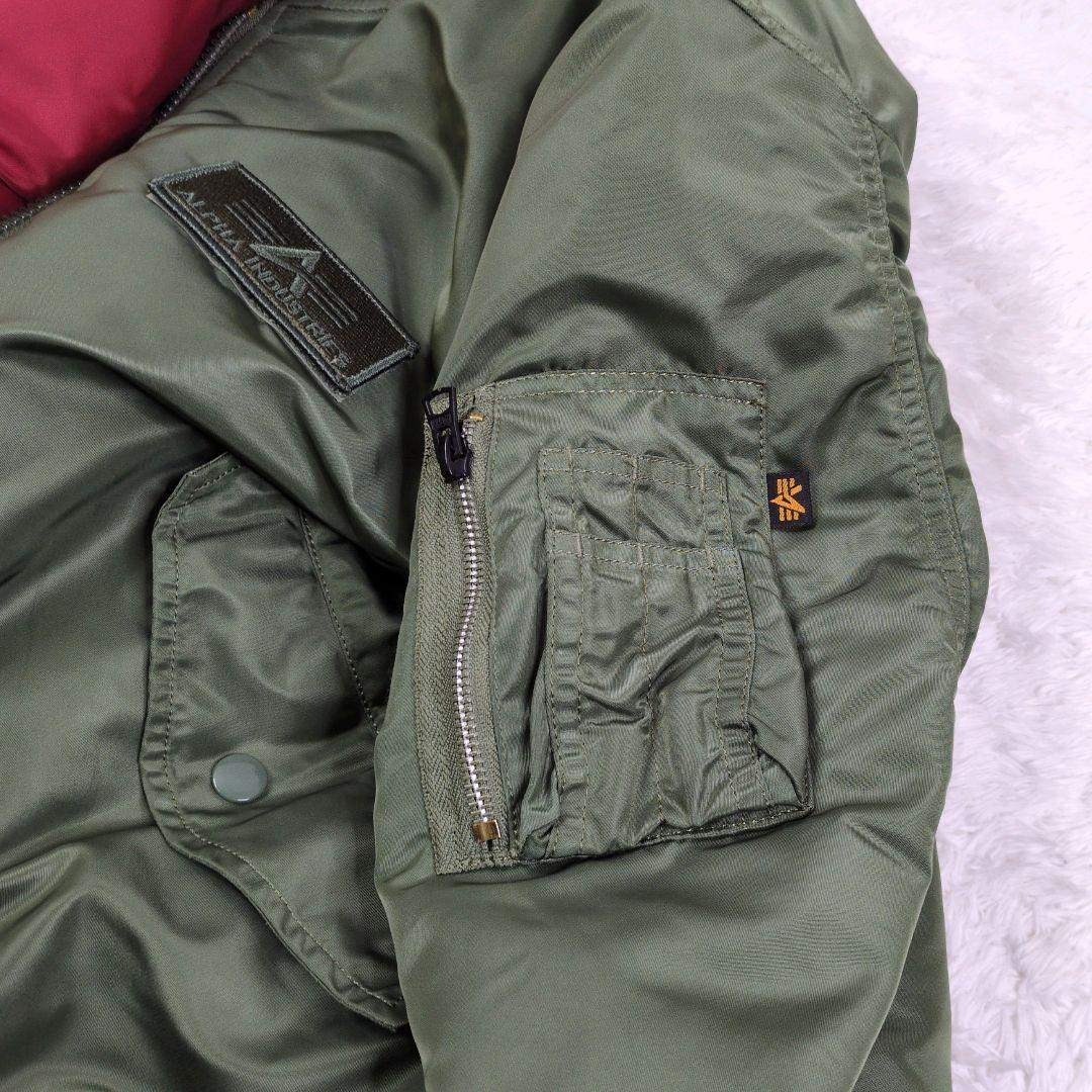 ALPHA INDUSTRIES - 希少 赤ロゴ ALPHA アーチロゴ ワッペン フライト