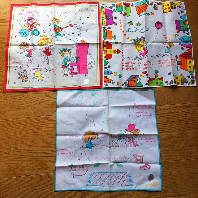 亜土ちゃんさま専用】水森亜土 ハンカチ 3柄セットの通販 by みつご's