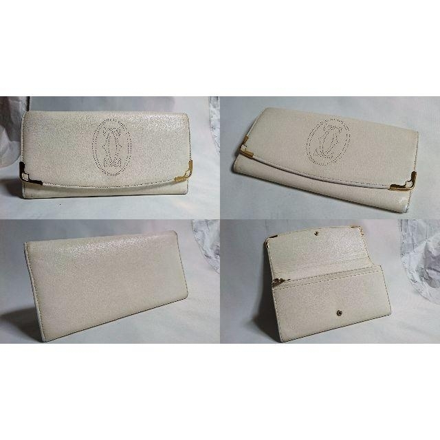 Cartier - 正規良 激レア カルティエ マルチェロ 2Cロゴ長財布 白