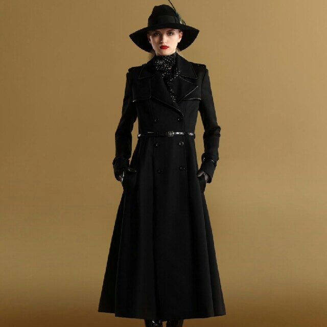 GUCCI - GUCCI グッチ 黒 貴重 牛革パイピング ロング コート ハイ