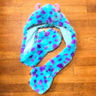 Disney - 【公式】モンスターズインク サリー フード付きマフラー