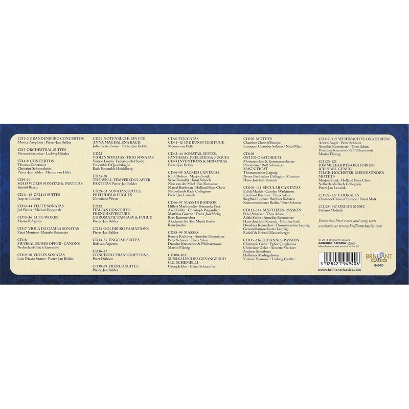 バッハ・エディション（142CD） : バッハ（1685-1750） | HMV&BOOKS