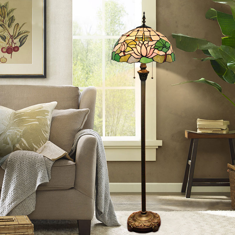 フロアランプ ステンドグラスランプ フロアスタンド 照明器具 書斎
