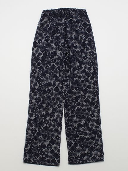 フラワージャカードワイドストレートパンツ（ストレートパンツ