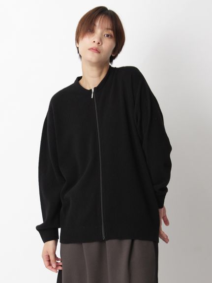 Vert ハイブリットメリノウール12Gホールガーメントジップアップニット