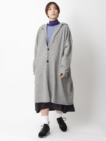 Vert ガーゼクレーター天竺ウールコート(裏地無し)（ウールコート