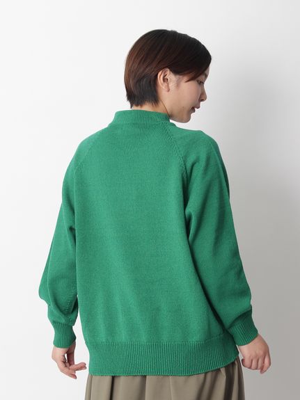 コットンポリエステル ホールガーメントニットプルオーバー（ニット