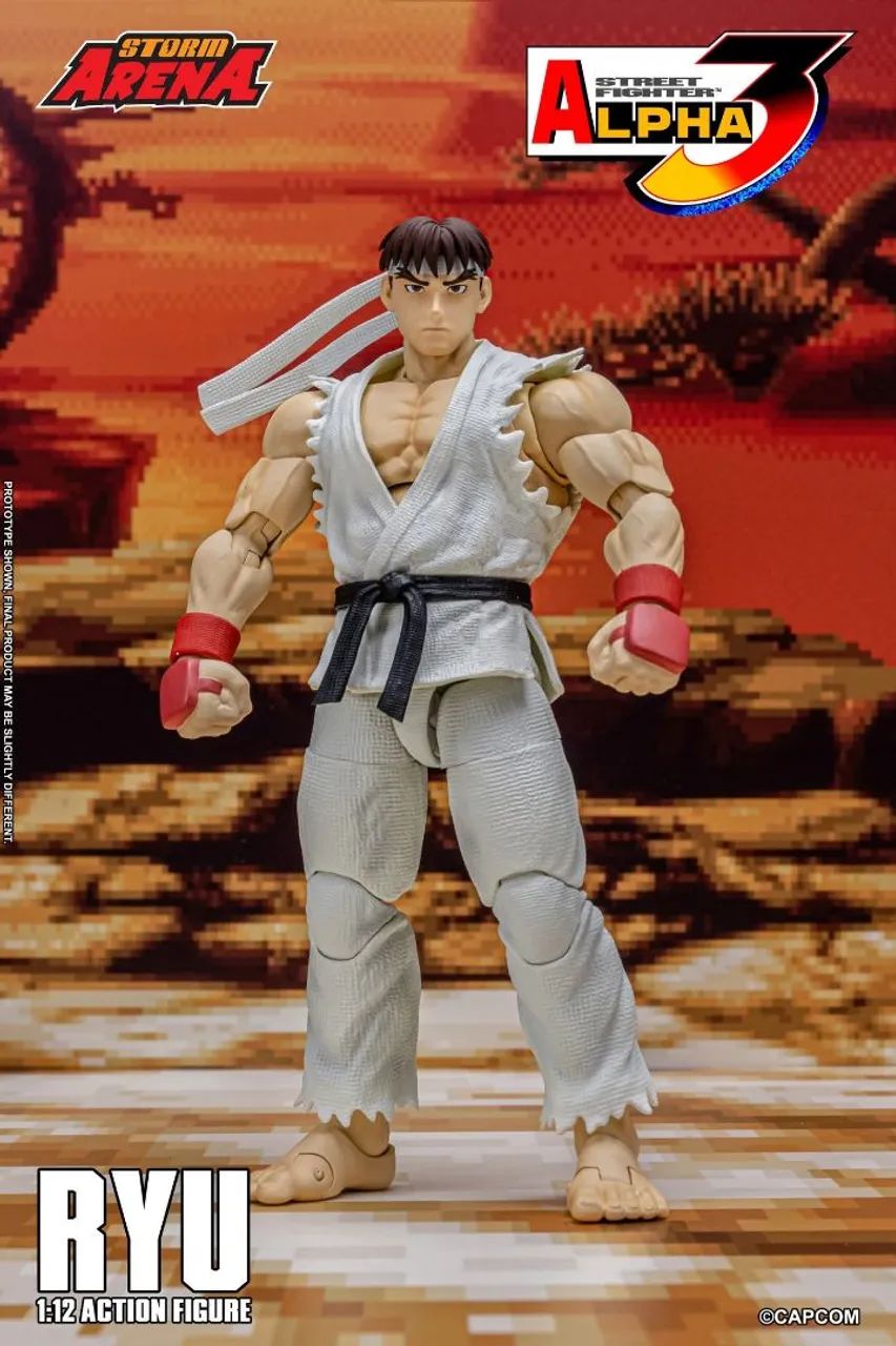 Ryu 1:12 Storm Arena Action Figure Street Fighter Lacrado Pronta