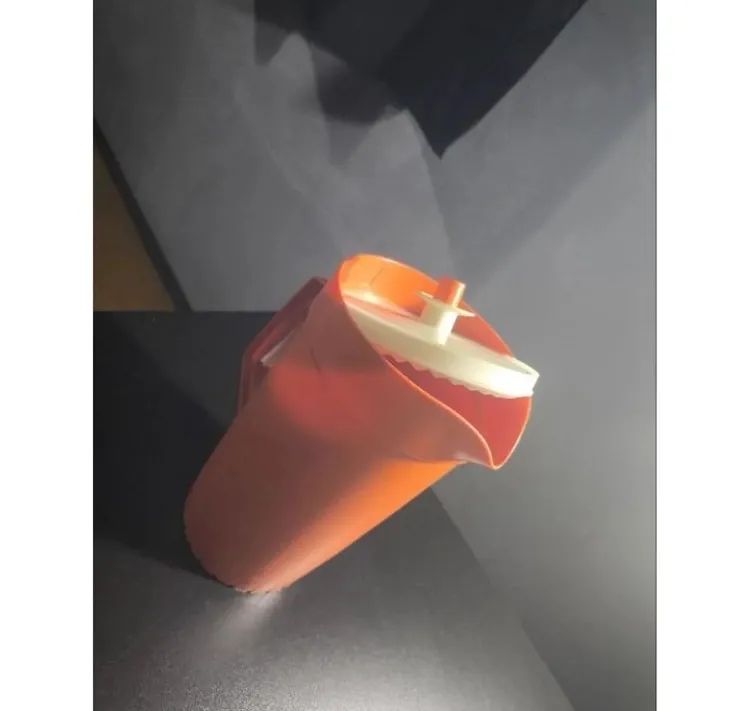 Jarra Tupperware Laranja com Tampa Branca | Vintage | Déc. 70/80