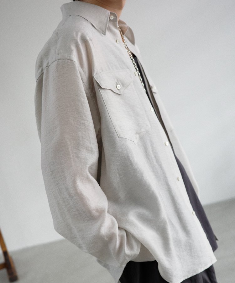 SILK RAYON WESTERN SHIRT / 商品詳細ページ / LIDNM / Llife ONLINE