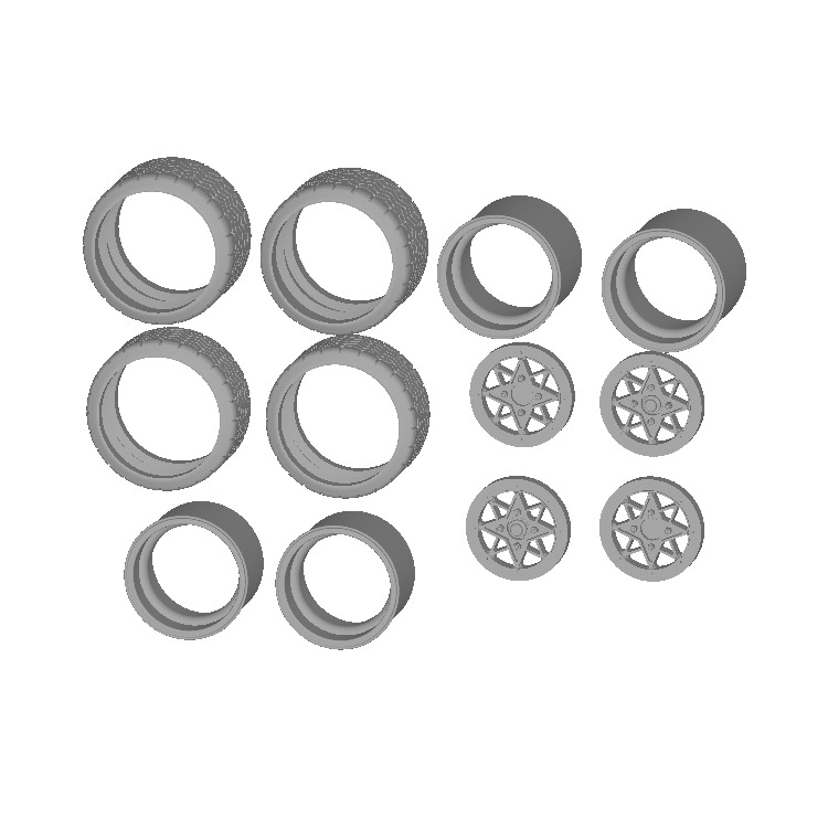 1/18スケール 14インチ ホイールTC＆引っ張りタイヤDJセット」 - DMM