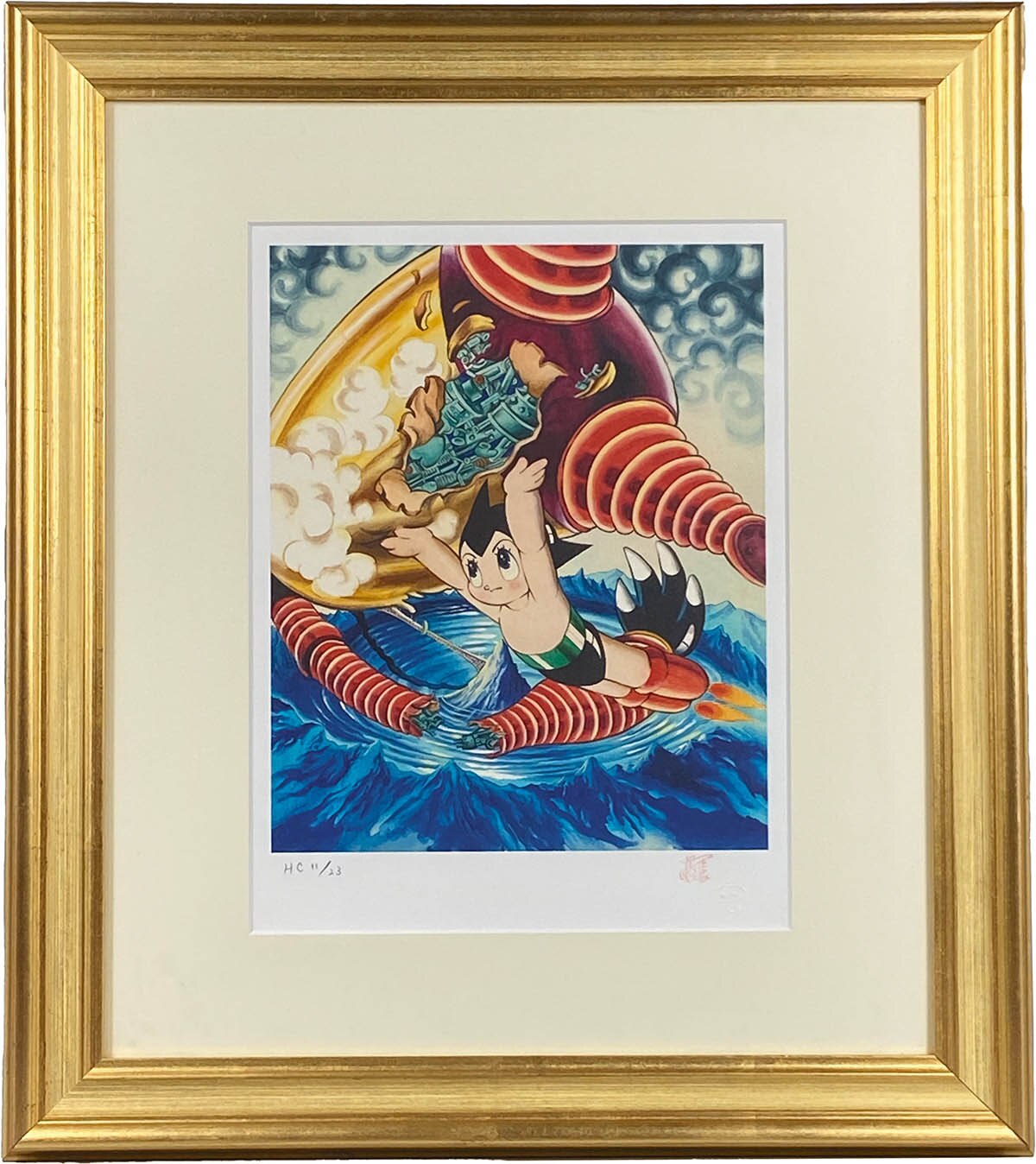 2211] 手塚治虫 カラー複製イラスト「鉄腕アトム」