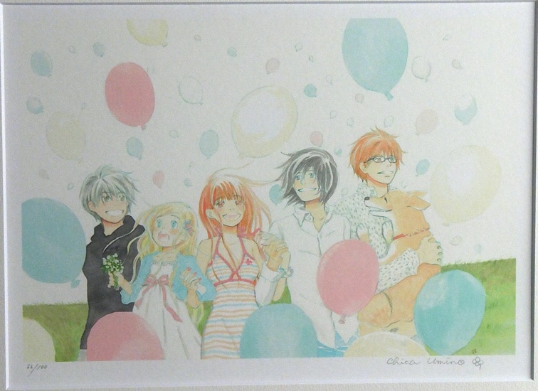 羽海野チカ 直筆サイン入りカラー複製イラスト「ハチミツとクローバー」