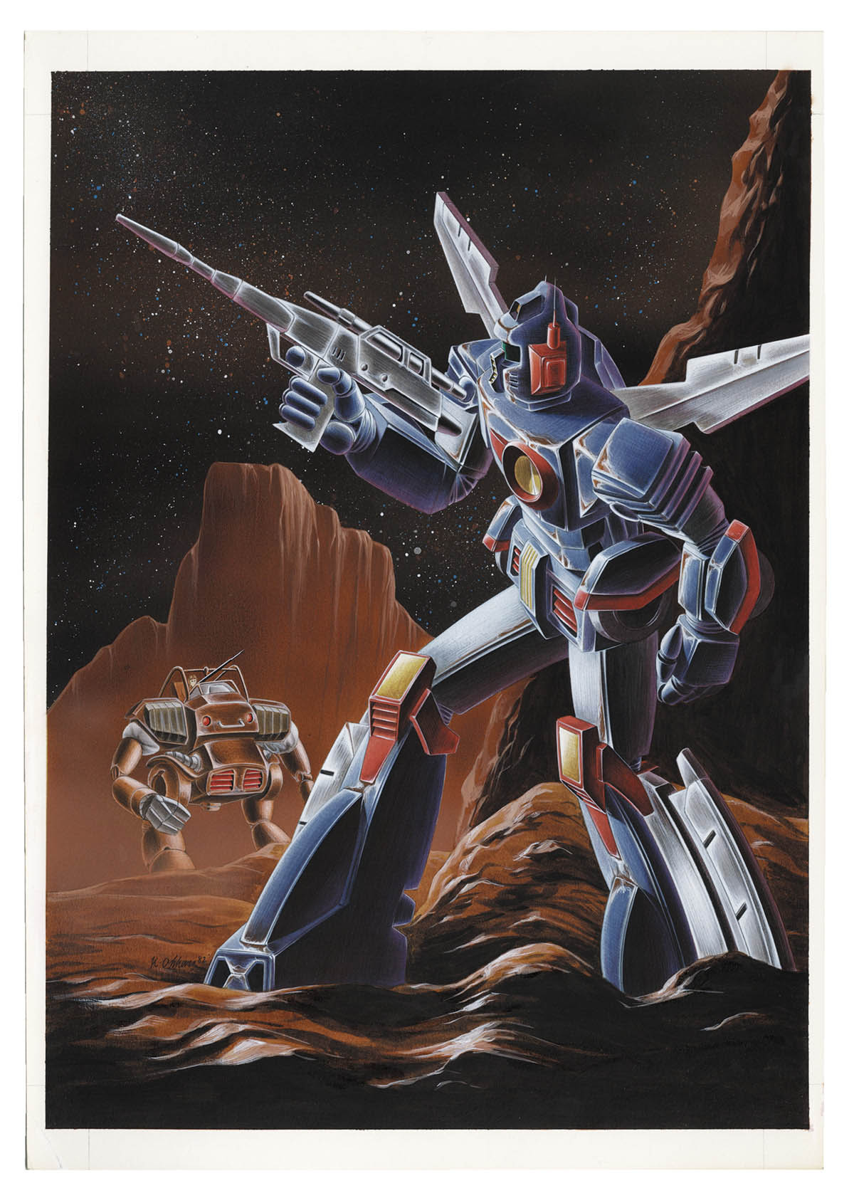 戦闘メカザブングル」直筆カラー版権イラスト