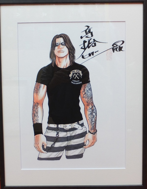 高橋ヒロシ 直筆サイン入り複製イラスト / クローズ（久能龍信）