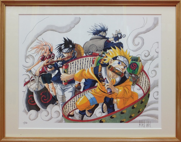 岸本斉史直筆サイン入りカラー複製イラスト[NARUTO]