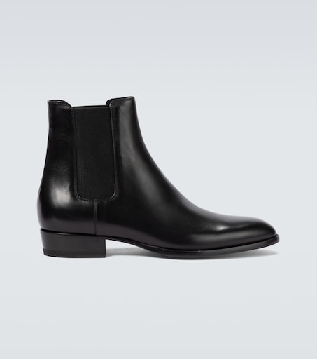 Wyatt leather Chelsea boots in black - Saint Laurent | Mytheresa