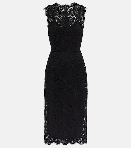 Lace midi dress in black - Dolce Gabbana | Mytheresa