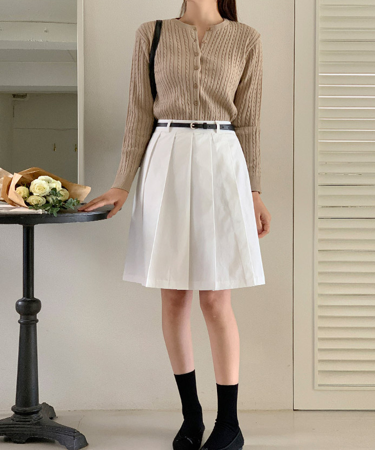 ベルトセットプリーツスカート｜ミディ/ロングスカート｜韓国