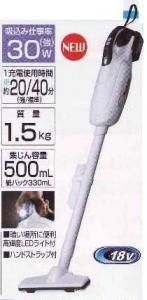 マキタ 18V充電式クリーナーCL182FDRFW 紙パック集塵＆ワンタッチ