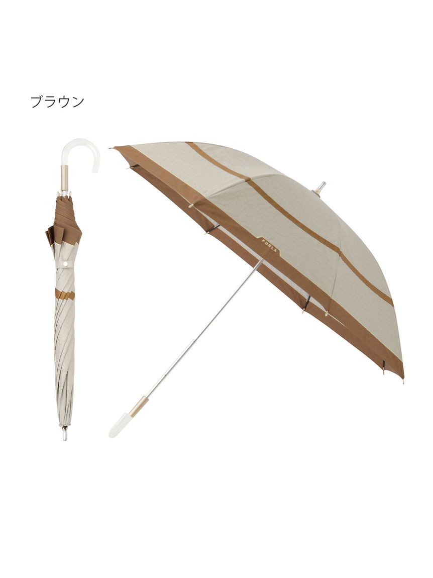 晴雨兼用日傘】フルラ (FURLA) 切り継ぎグログラン 一級遮光99.99％ 遮