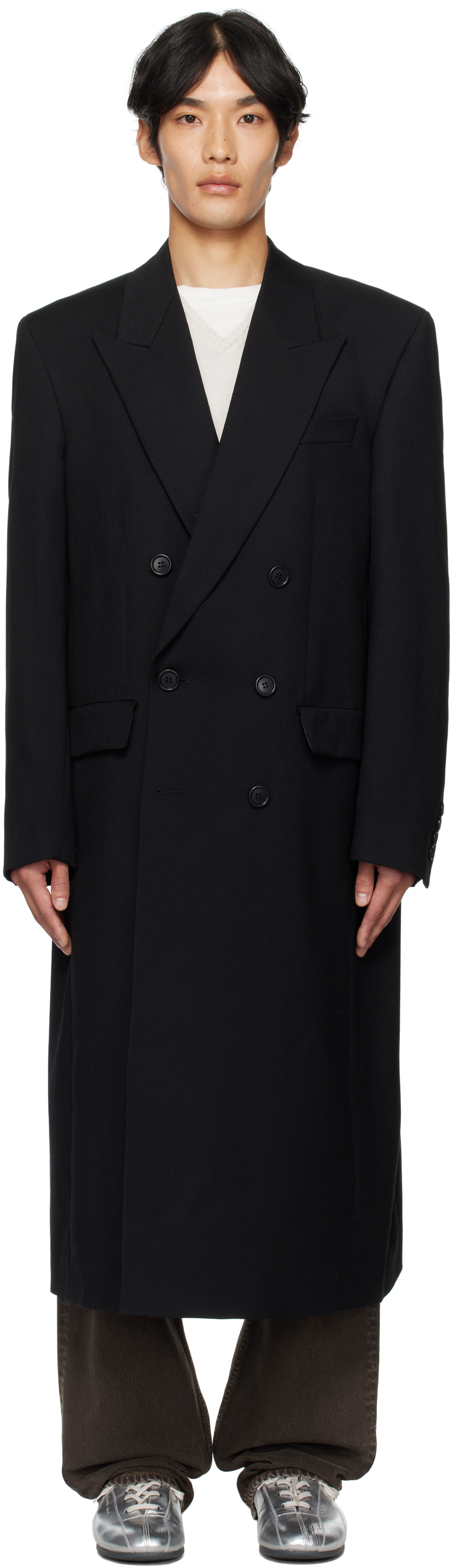 Sunflowerのブラック DB コートがセール中