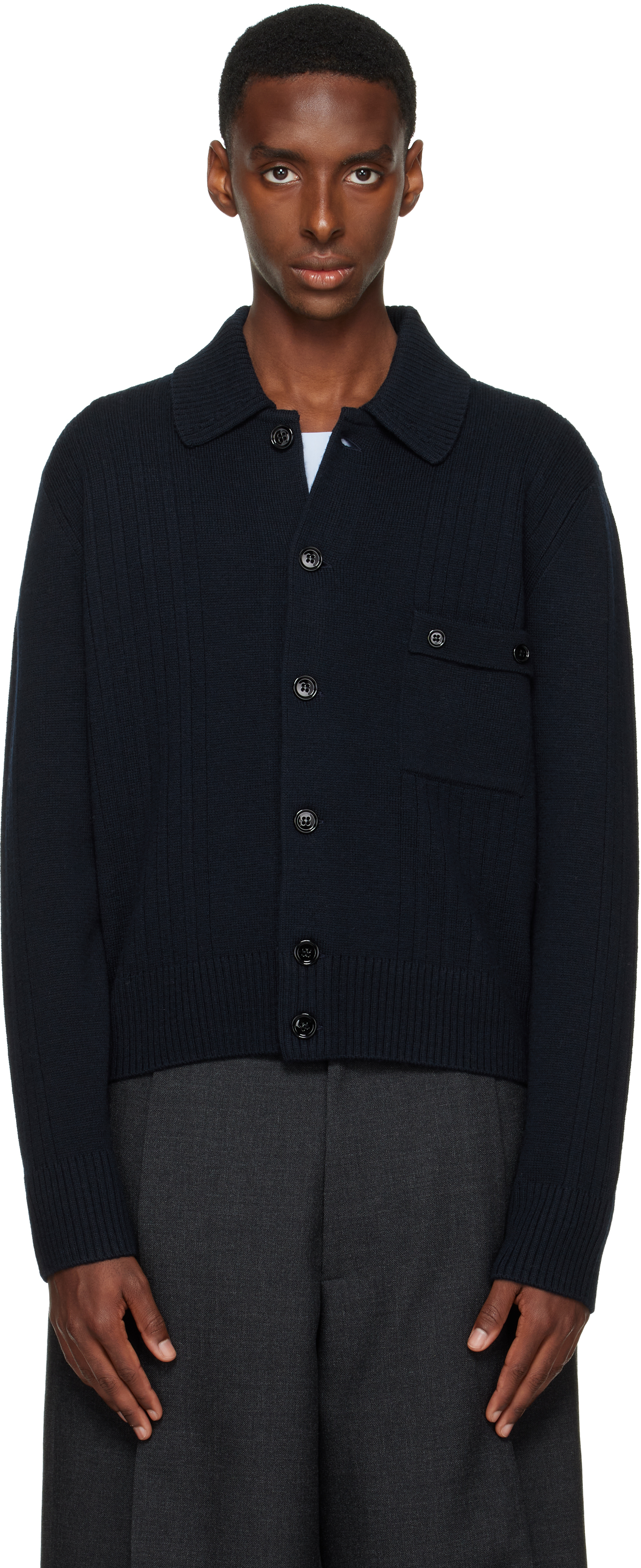 Dries Van Notenのブラック ウール カーディガンがセール中