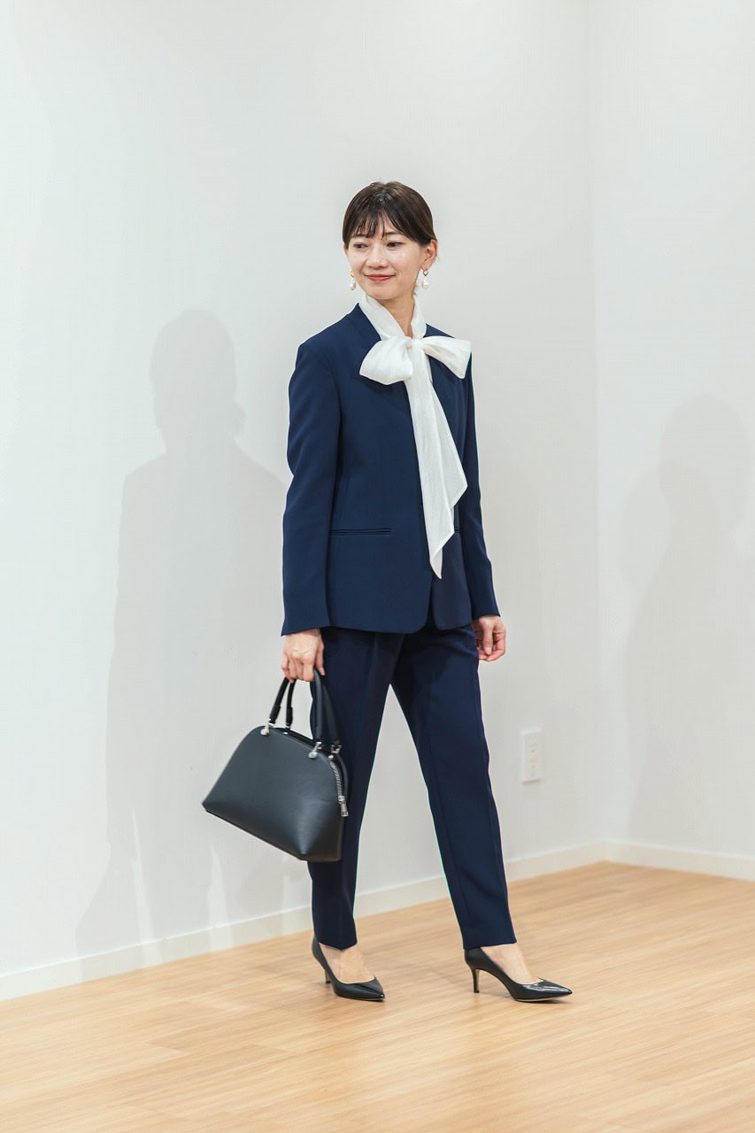 40代私立ママの卒入学式に！【PLSTプラステ】の名品ネイビー