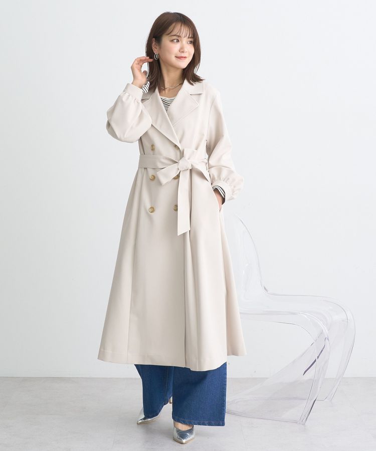 パフスリーブトレンチコート/earth music&ecology（アース