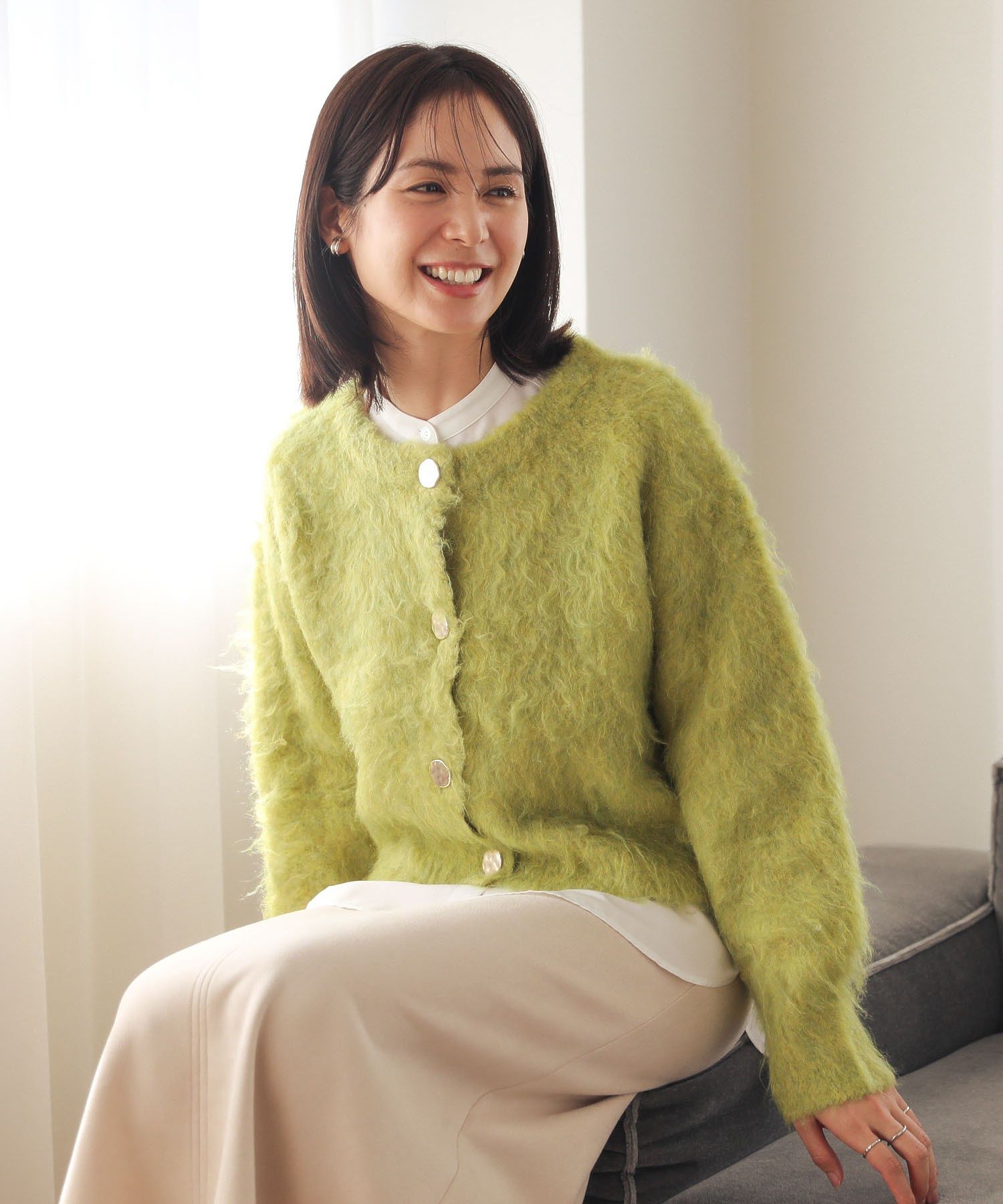 起毛シャギーカーディガン/Green Parks（グリーン パークス）のニット