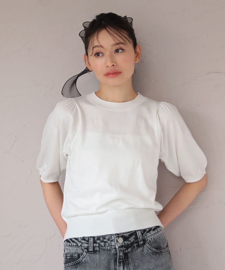 swing by ハート柄クルーニット/Green Parks（グリーン パークス）の