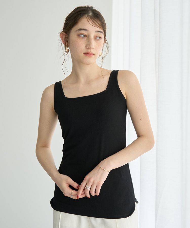 2wayスクエアリブタンクトップ/YECCA VECCA（イェッカ ヴェッカ）の