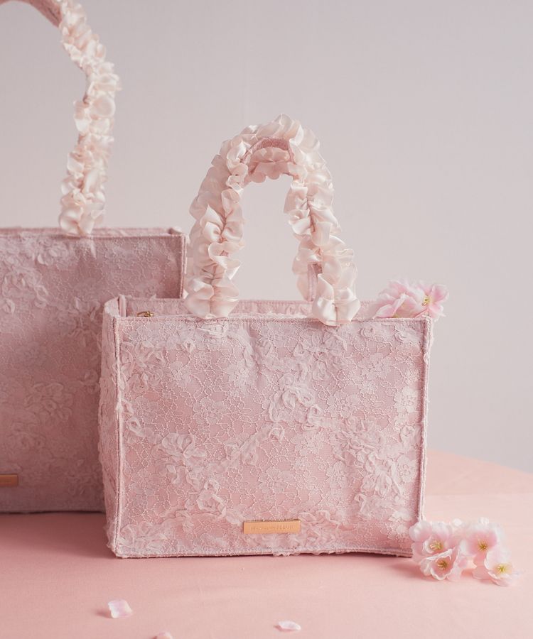 桜フリルハンドルスクエアトートSバッグ/Maison de FLEUR（メゾン ド