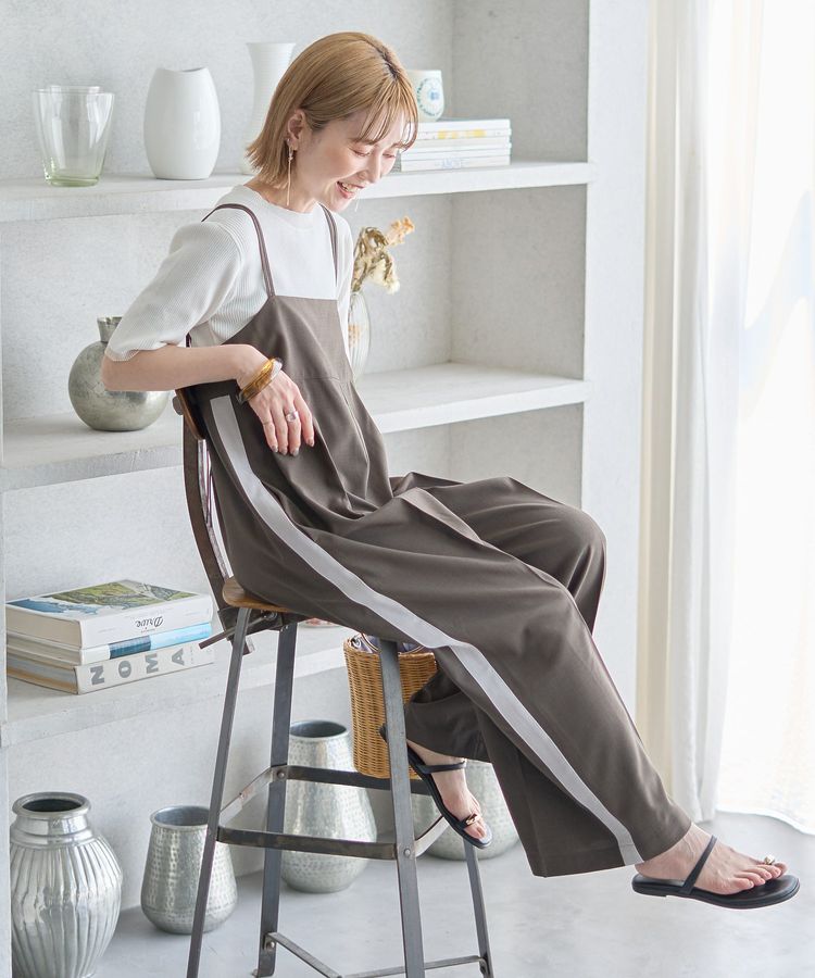 WEB限定】サイドラインバックリボンサロペット/AMERICAN HOLIC