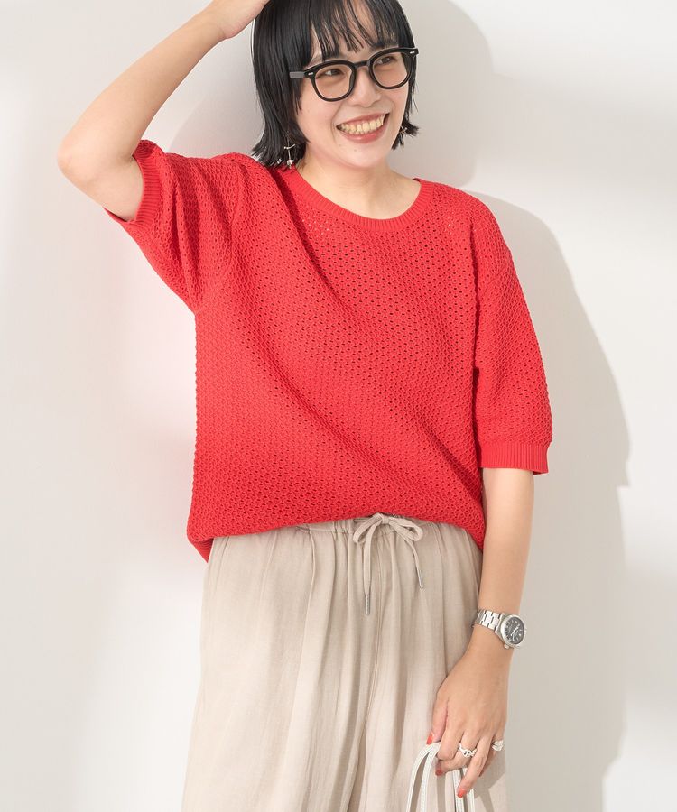 ≪USED≫透かし編み半袖ニットプルオーバー/AMERICAN HOLIC