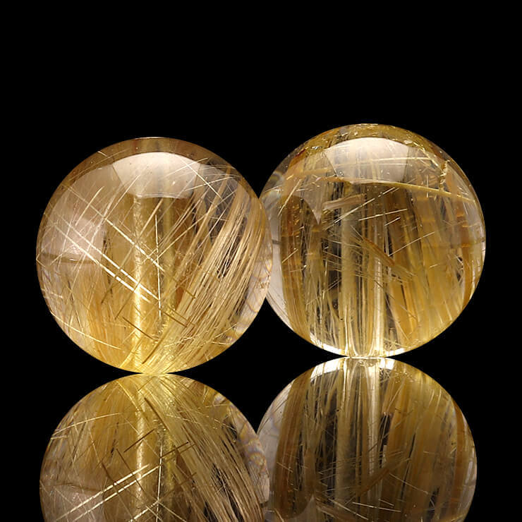 粒売り/バラ売り】タイチンルチルクォーツ 12mm｜天然石