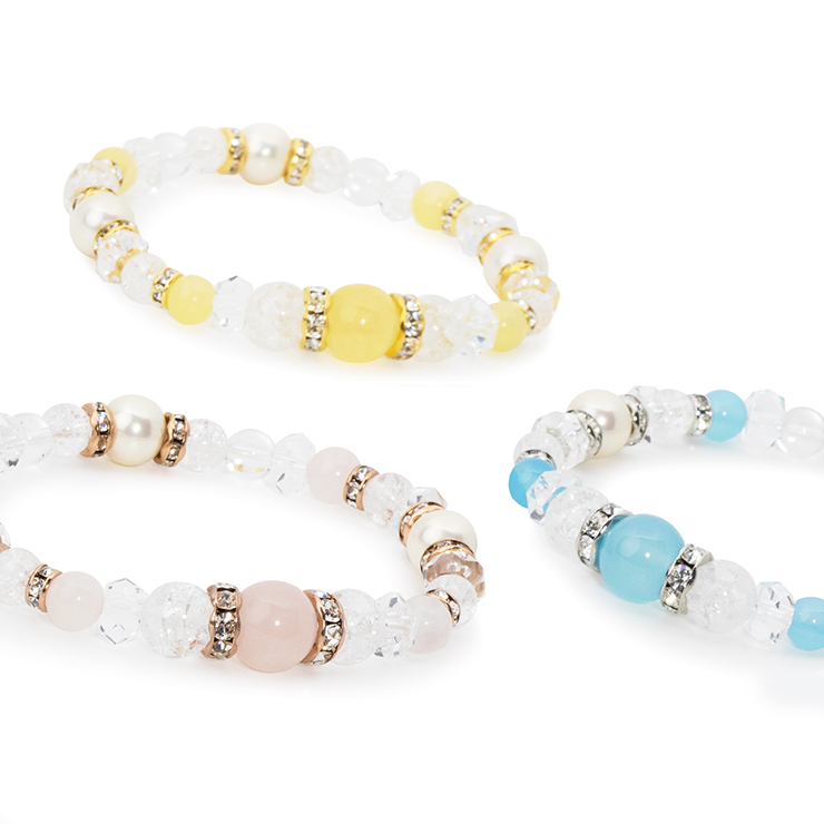 winQ】クリスタルカラーブレスレット｜誕生石｜天然石・パワーストーン