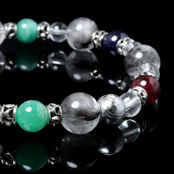 X.G 一点もの】世界三大宝石 デザインブレスレット【鑑別書付き